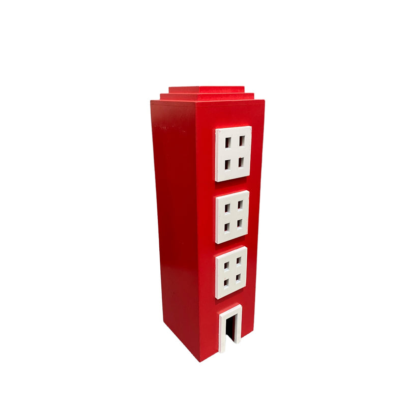 RED EMBOSSED MEDIUM BUILDING - 12x12x43-1