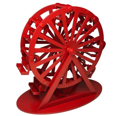 RED FERRIS WHEEL - 38x21x37-1