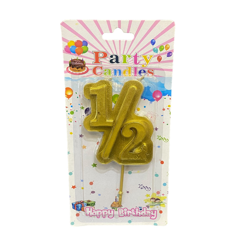 HALF BDAY CANDLE GOLD