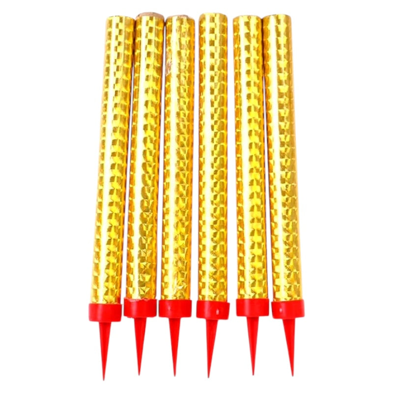 SPARKLING CANDLES 15 CM - PACK OF 6 PCS