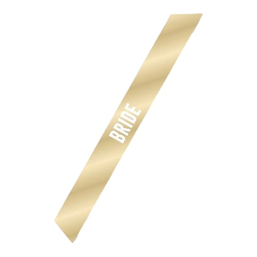 BACHELOR PARTY GOLD " BRIDE " PAPER SASH