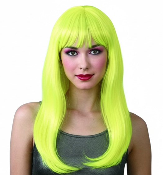 Long Neon Yellow Wig