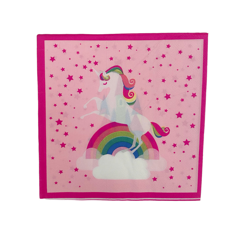 RAINBOW CASTLE UNICORN BIG NAPKINS