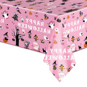 Pink Halloween tablecloth *1pc - 180 cm x 108 cm