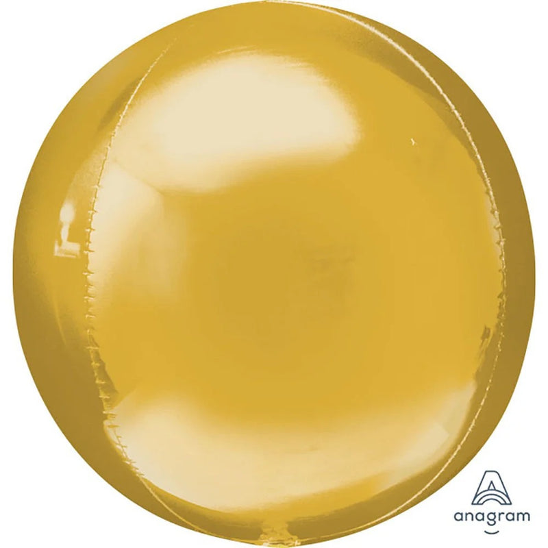 JUMBO GOLD ORBZ FOIL BALLOON - 21 INCH