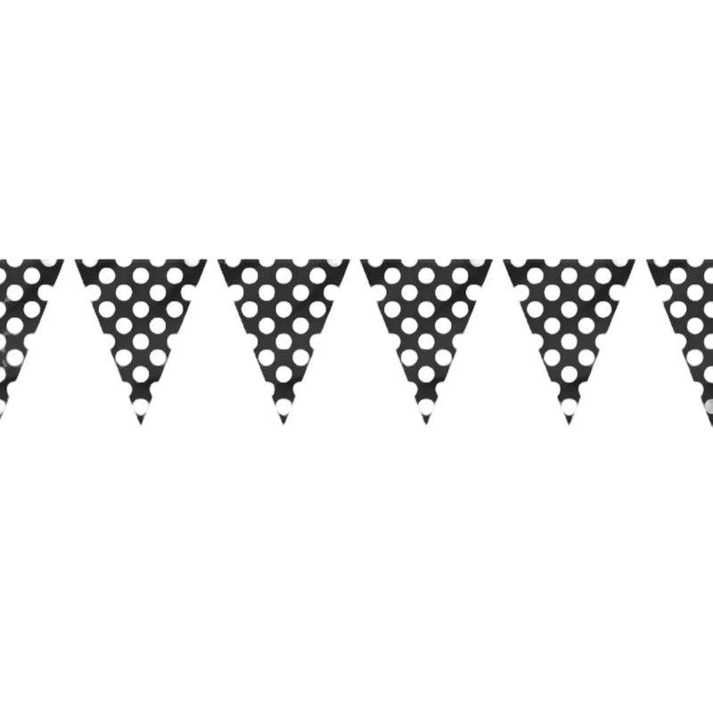 BLACK DOTTED FLAG BANNER