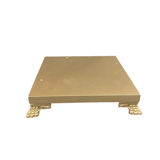 Gold chrome SQUARE TRAY - 20x20x4-1