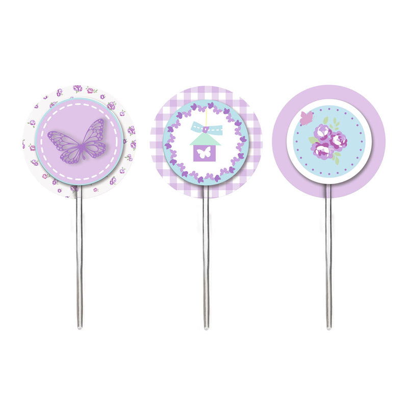 BUTTERFLY PLEXI FOOD PICKS