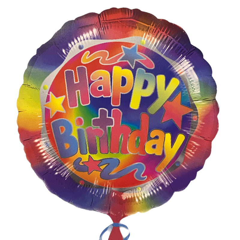 BIRTHDAY BRIGHT COLORS FOIL BALLOON-18 INCH