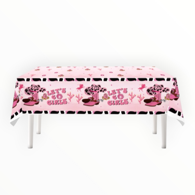 Cow Girl Plastic Tablecover - 130 x 220 cm - 1 pc
