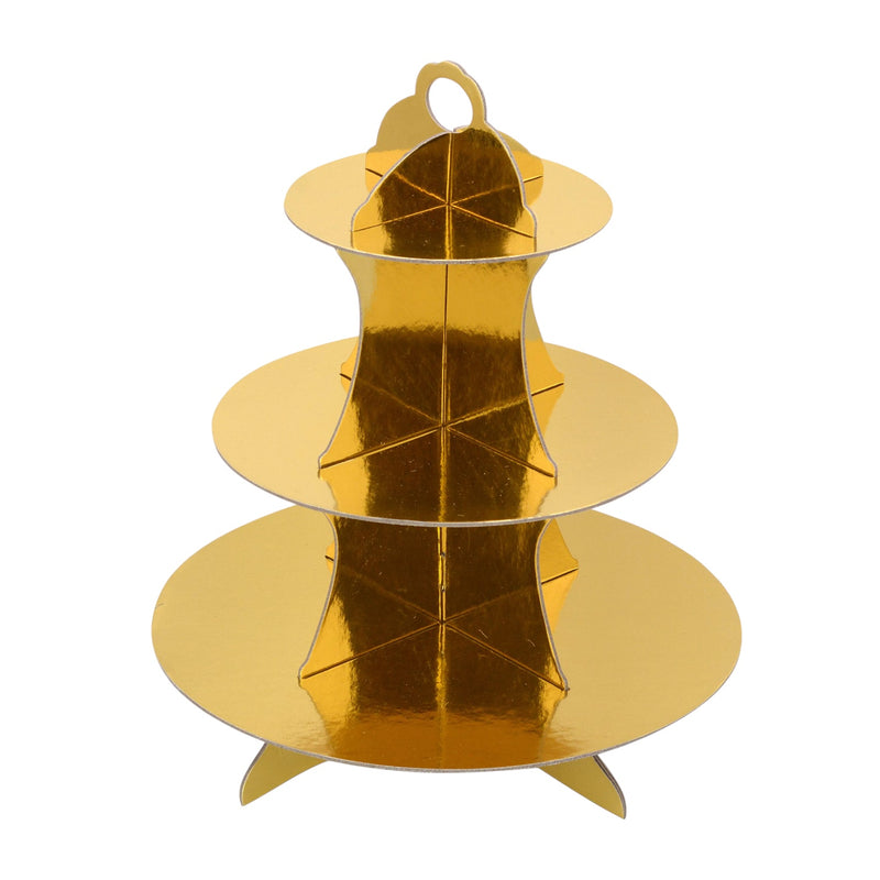 GOLD CUPCAKE STAND - 3 TIERS