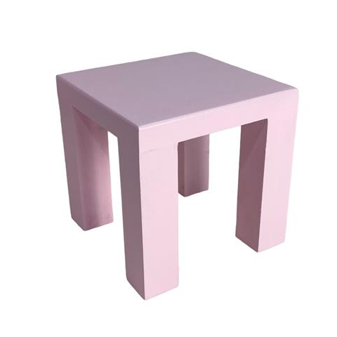 PINK LOW STOOL MAD SQUARE - - BIG 14x14x14-1