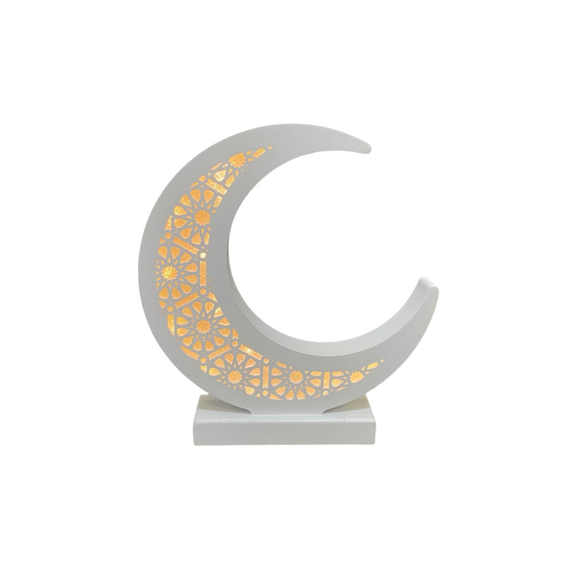 ARABESK MOON WITH LIGHT - WHITE - SMALL - 28 CM