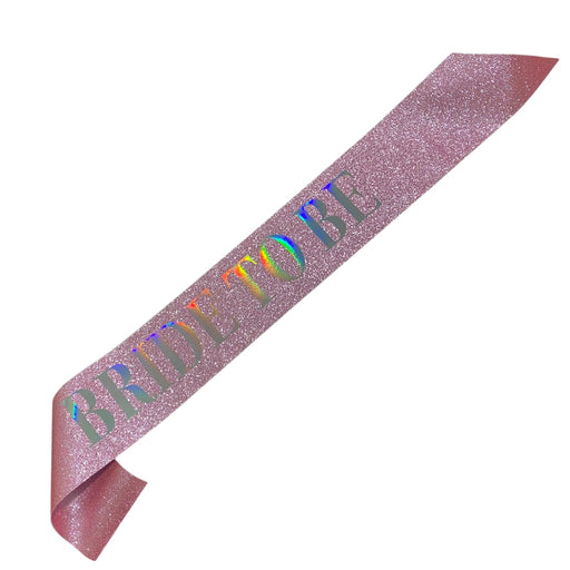 BRIDE TO BE GLITTER SASH - PINK