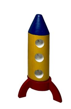Yellow ROCKET WITH BASE 12x12x25-1