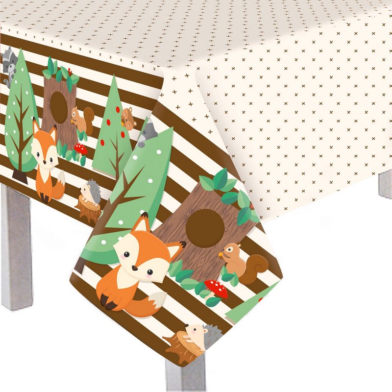 WOODLAND PLASTIC TABLE COVER