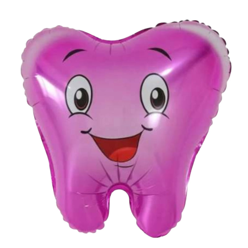 PINK TOOTH JUNIOR SHAPE FOIL BALLOON - 18 ''