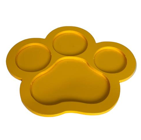 YELLOW PAW TRAY ENGRAVED - 25x23x1-1