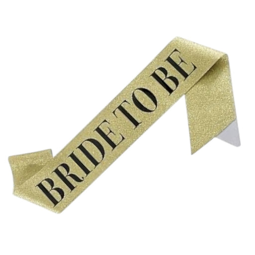 BRIDE TO BE GLITTER SASH - GOLD