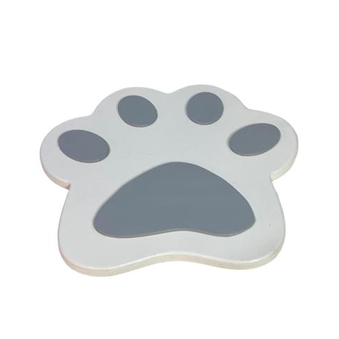 LITTLE PAW TRAY - GRAY- EMBOSSED 26x1x25-1