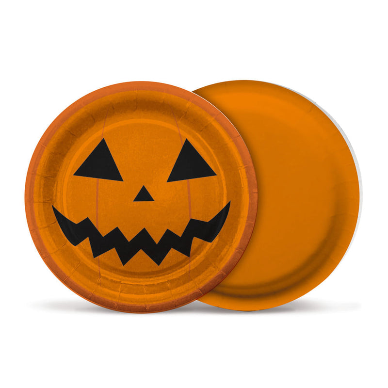 HALLOWEEN SMALL PAPER PLATES ( PUMPKIN )