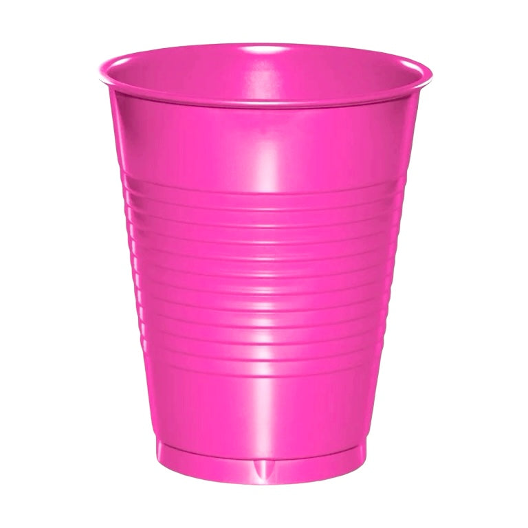 FUCHSIA PLASTIC CUPS