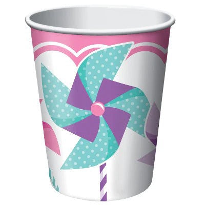 TURNING ONE GIRL PAPER CUPS