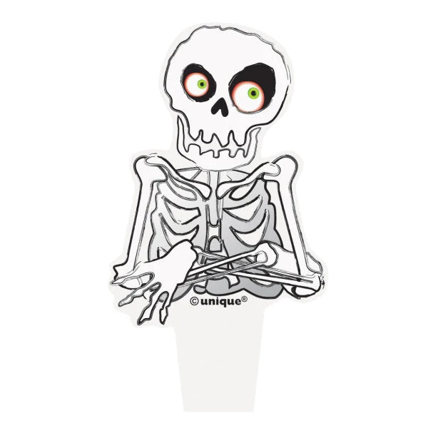 HALLOWEEN SKELETON PLATSIC CAKE TOPPERS