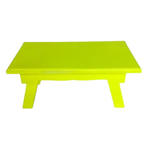 NEON YELLOW TABLE BENCH HIGH - 25x14x11-1