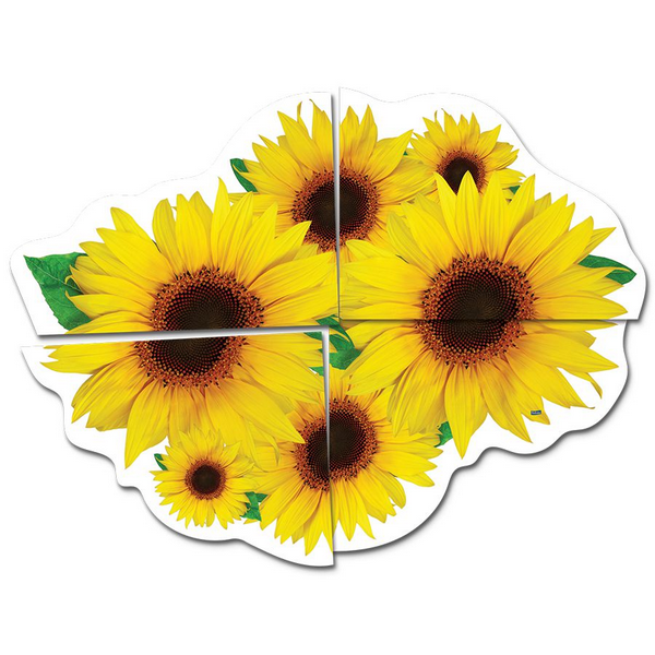 SUNFLOWER DIE CUT CARDBOARD POSTER