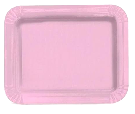 PASTEL PINK RECTANGULAR LAMINATED CARDBOARD TRAY - BIG