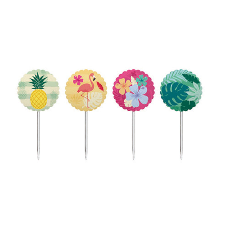 FLAMINGO PLEXI FOOD PICKS