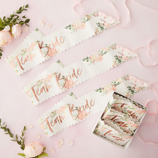 Floral Hen Party -Team Bride Sashes