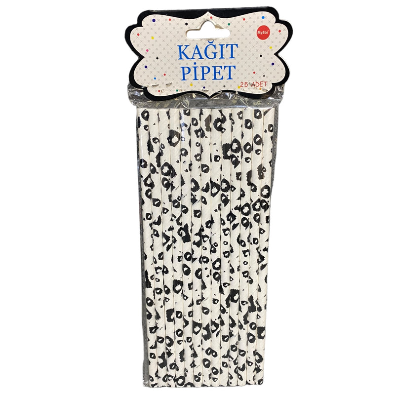 PAPER STRWAS - ANIMAL PRINT