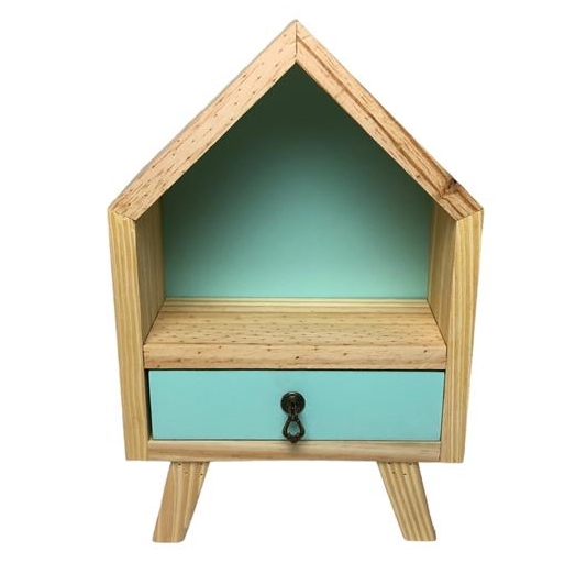 MINT GREEN PINUS HOUSE WITH DRAWER - 27x12x40-1