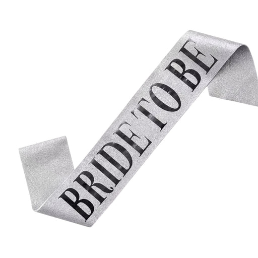 BRIDE TO BE GLITTER SASH - SILVER