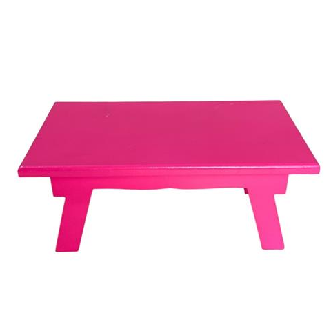NEON FUCHSIA TABLE BENCH HIGH - 25x14x11-1