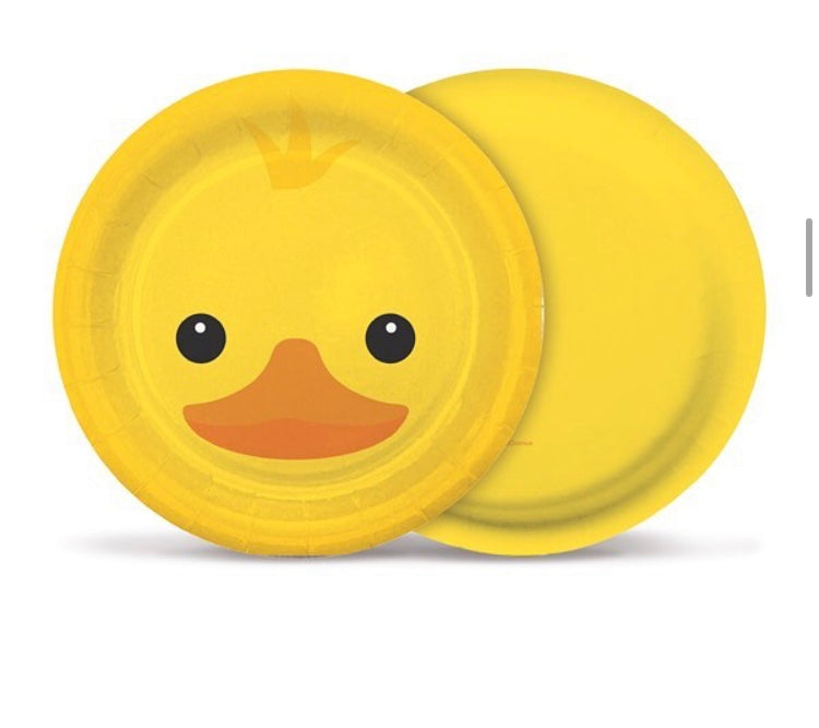 FARM SMALL PAPER PLATES - DUCK