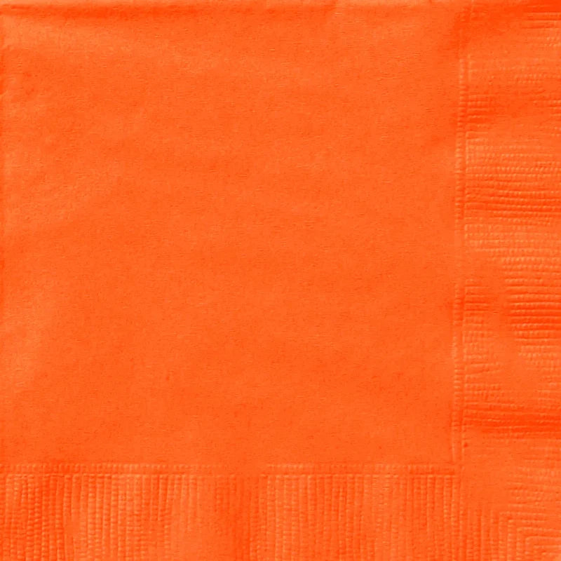 Orange Napkins - 20 Pcs - 33 Cm X 33 Cm