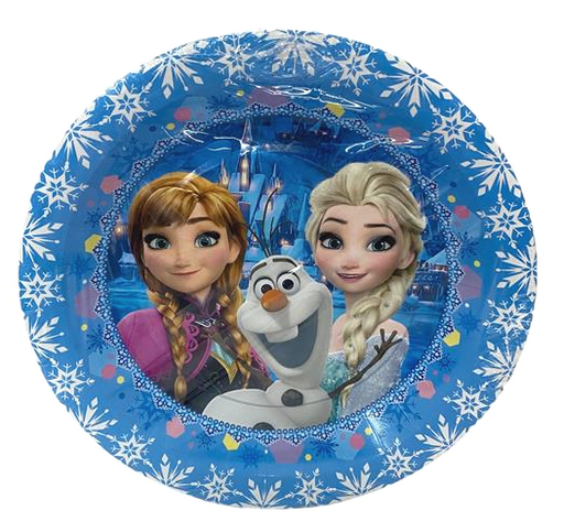 FROZEN BIG ROUND PAPER PLATES