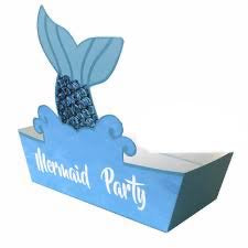 MERMAID SNACKS CONTAINERS( DIE CUT TAIL)