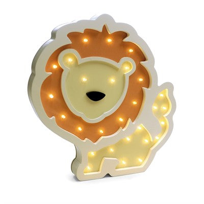 LUMINOUS LED WOOD LION - 29.5x2.5x29.5-1