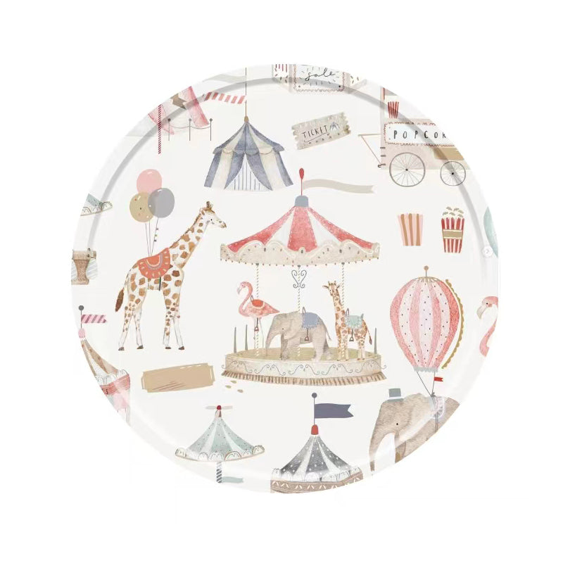 CIRCUS CAROUSEL Paper Plates 18 cm PACK OF 10 PCS