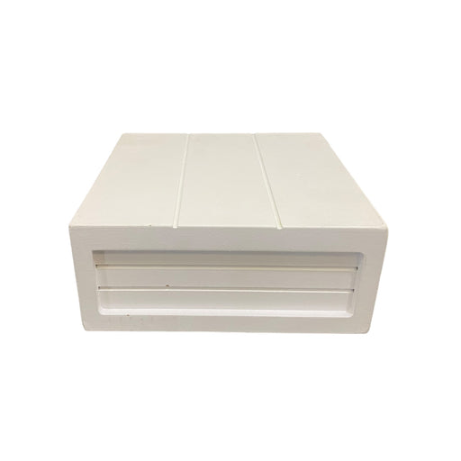 White SQUARE BOX ELEVATION - 20x20x8-1