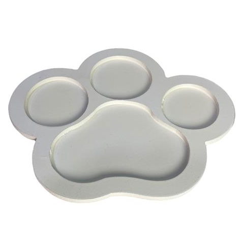 WHITE PAW TRAY ENGRAVED - 25x23x1-1