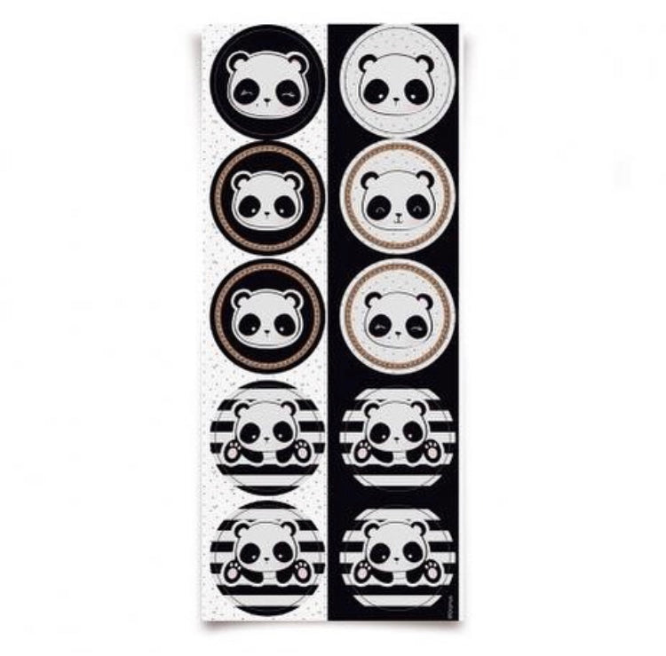 PANDA ROUND STICKERS