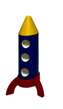 Blue ROCKET WITH BASE 12x12x25-1