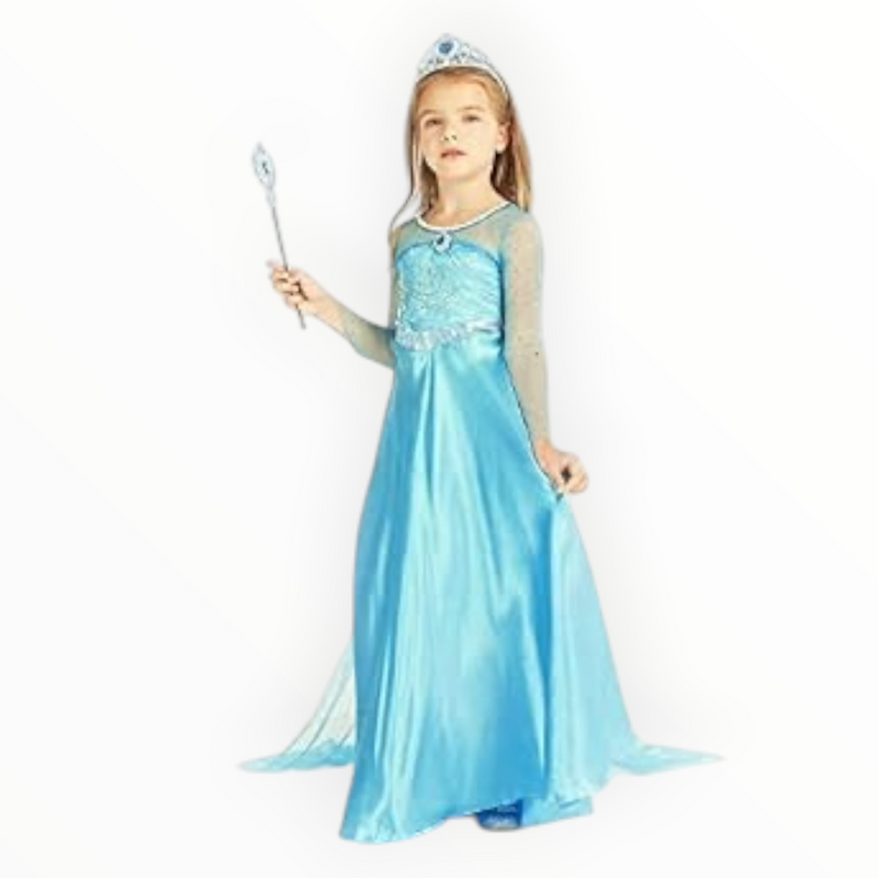 Frozen Elsa Costume S (90-110 cm) 3-5 Yrs