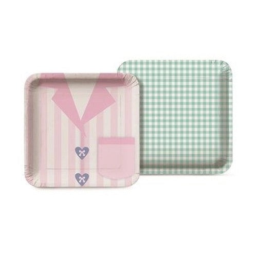 PYJAMA PARTY SMALL SQUARE PAPER PLATES