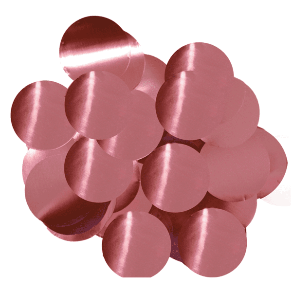 ROSE GOLD FOIL ROUND CONFETTI PAEPRS - 2.5 CM - 30 GRAMS